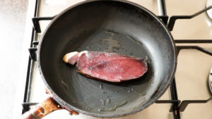 イノシシ肉ハム焼