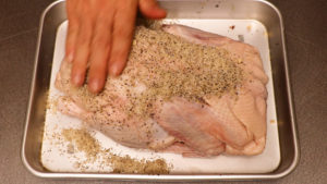 合鴨丸鶏燻製の作り方塩漬け